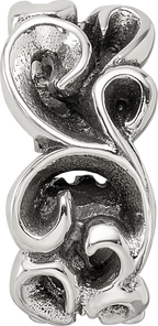 Sophia Jewelers Sterling Silver Scroll Bead with Antiqued Finish