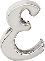 Sterling Silver Reflections Letter E Script Bead