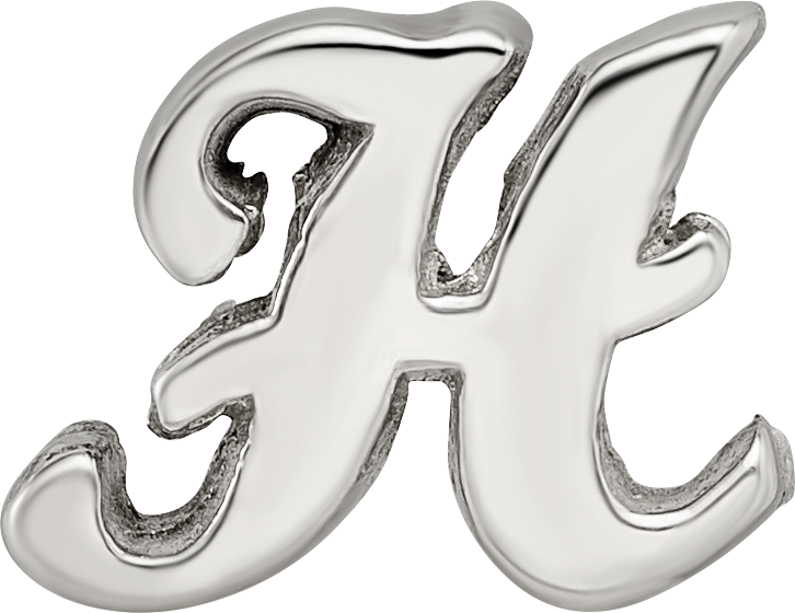 Sterling Silver Reflections Letter H Script Bead