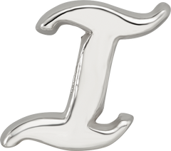 Sophia Jewelers Polished Sterling Silver 925 Letter I Bead  Elegant Script Design