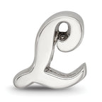 Sterling Silver 925 Script Letter L Bead with Polished Finish