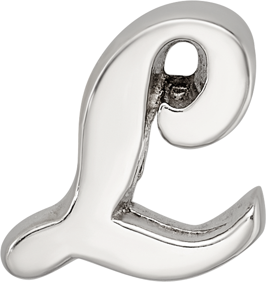 Sterling Silver Reflections Letter L Script Bead