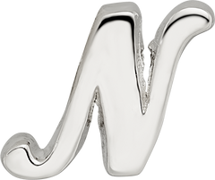 Sterling Silver Reflections Letter N Script Bead