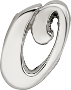 Sophia Jewelers Sterling Silver O Script Bead with Polished Finish
