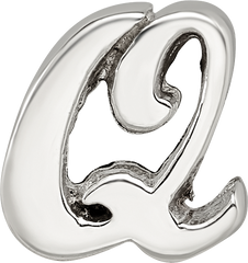 Sterling Silver Reflections Letter Q Script Bead