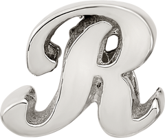 Sterling Silver Reflections Letter R Script Bead