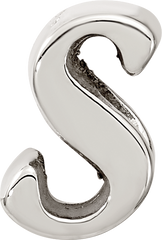 Sterling Silver Reflections Letter S Script Bead