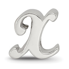 Sterling Silver Reflections Letter X Script Bead