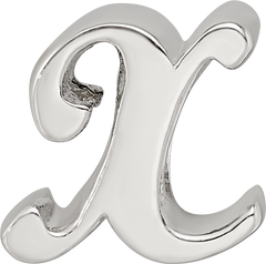 Sterling Silver Reflections Letter X Script Bead