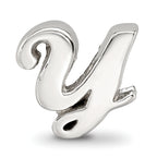 Sterling Silver 925 Script Letter Y Bead with Polished Finish Elegant Design
