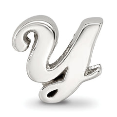 Sterling Silver Reflections Letter Y Script Bead