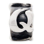 Sterling Silver 925 Antiqued Letter Q Bead for Personalized Jewelry