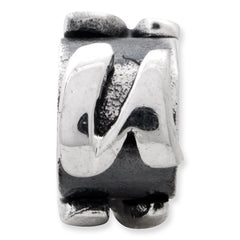 Sterling Silver Reflections Letter U Message Bead
