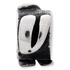 Sterling Silver Reflections Letter V Message Bead