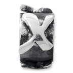 Sterling Silver 925 Antiqued Letter X Bead Solid Casted for Custom Jewelry