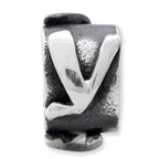 Sterling Silver 925 Antiqued Letter Y Bead Solid Alphabet Charm by Sophia Jewelers