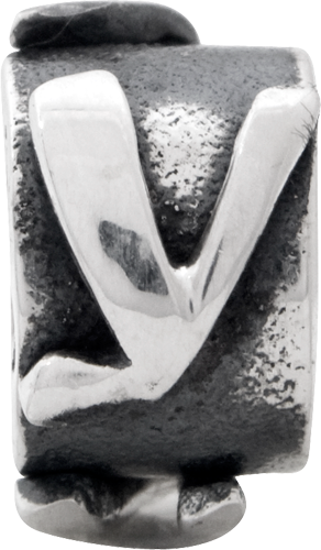 Sterling Silver 925 Antiqued Letter Y Bead Solid Alphabet Charm by Sophia Jewelers Secondary image