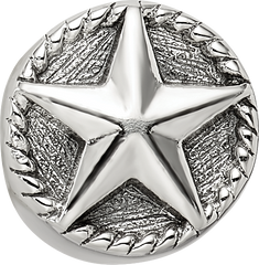 Sterling Silver Reflections Antiqued Star Bead