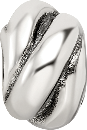 Sterling Silver 925 Bali Bead with Polished Antiqued Finish