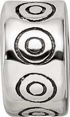 Sophia Jewelers Antiqued Sterling Silver 925 Bali Circle Bead Solid Cast