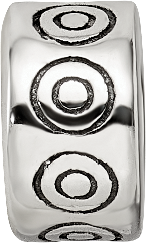 Sophia Jewelers Antiqued Sterling Silver 925 Bali Circle Bead Solid Cast