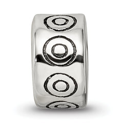 Sophia Jewelers Antiqued Sterling Silver 925 Bali Circle Bead Solid Cast