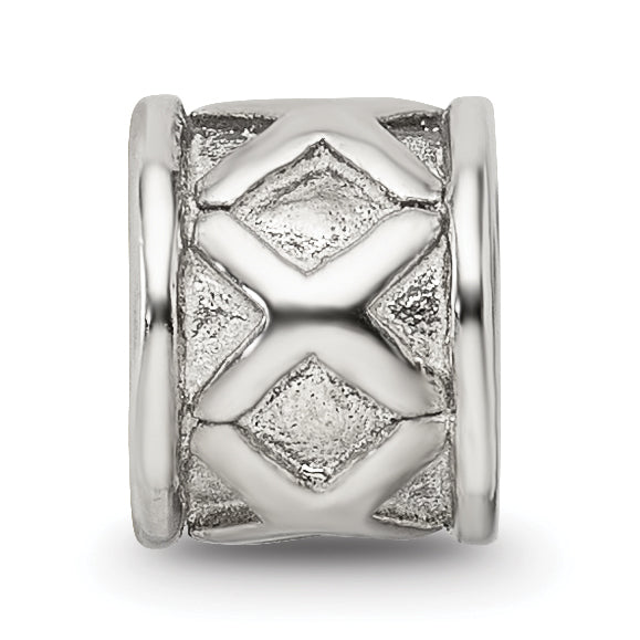 Sterling Silver 925 Antiqued Bali Bead with Solid Cast Design