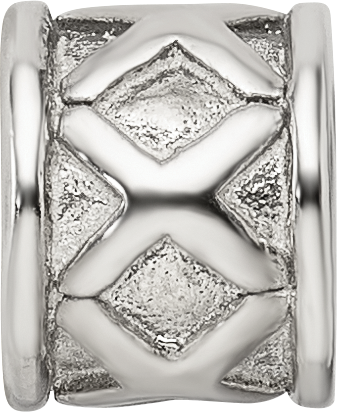 Sterling Silver 925 Antiqued Bali Bead with Solid Cast Design