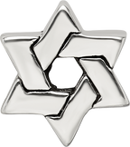 Sterling Silver 925 Star of David Bead with Antiqued Finish, Elegant and Versatile