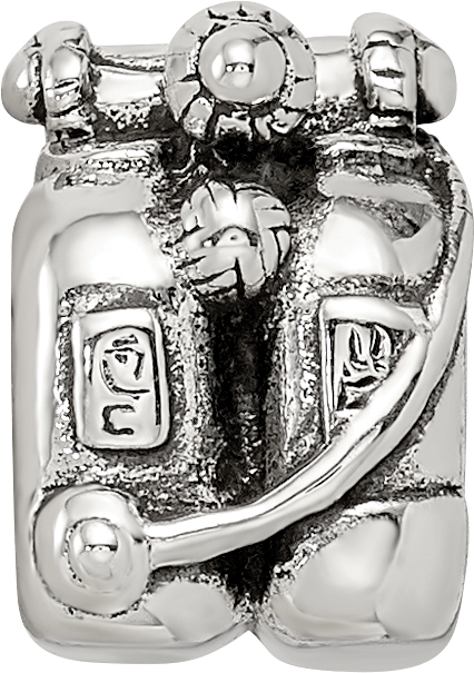 Sterling Silver 925 Scuba Tank Bead with Antiqued Finish Ocean-Themed Elegance