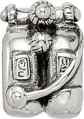 Sterling Silver 925 Scuba Tank Bead with Antiqued Finish Ocean-Themed Elegance