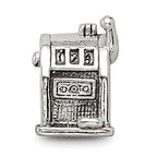 Sterling Silver 925 Slot Machine Bead with Antiqued Finish  A Lucky Vintage Charm