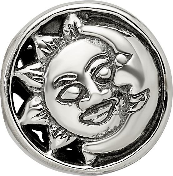 Sterling Silver Reflections Sun/Moon Bead