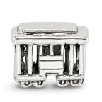 Sterling Silver 925 Streetcar Bead with Antiqued Finish  Timeless Travel Charm
