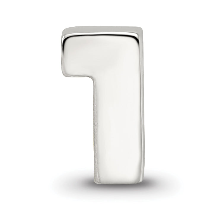 Sterling Silver 925 Number 1 Bead with Polished Finish Timeless Charm for Personal Milestones