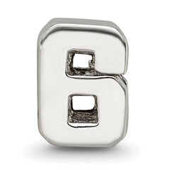 Sterling Silver Reflections Number 6 Bead
