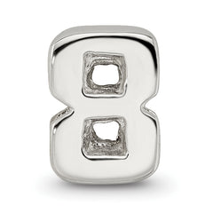 Sterling Silver Reflections Number 8 Bead