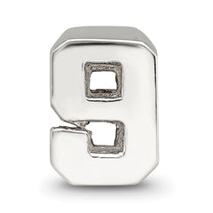 Sterling Silver Reflections Number 9 Bead