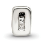 Sterling Silver 925 Kids Number 0 Bead with Polished Finish, Casted Design