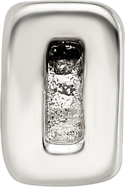 Sterling Silver 925 Kids Number 0 Bead with Polished Finish, Casted Design