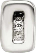 Sterling Silver 925 Kids Number 0 Bead with Polished Finish, Casted Design