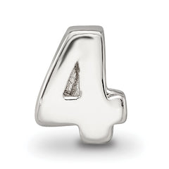 Sterling Silver Reflections Kids Number 4 Bead