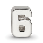 Sterling Silver 925 Kids Number 6 Bead with Polished Finish Solid Design