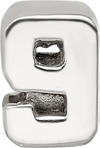 Sterling Silver 925 Polished Kids Number 9 Bead Solid and Casted