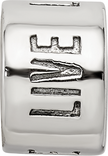 Sophia Jewelers Sterling Silver 925 Live Laugh Love Spacer Bead Antiqued Solid Themed Design