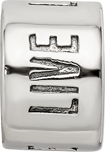 Sterling Silver Reflections Live Laugh Love Spacer Bead