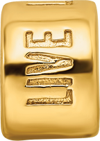 Sterling Silver Gold-Plated Spacer Bead with Live Laugh Love Engraving