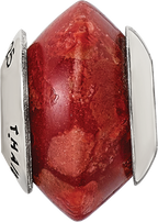 Sterling Silver Bamboo Coral Bead with Polished Finish Earth-Inspired Design