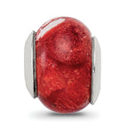 Sterling Silver 925 Bamboo Coral Bead Polished Earth-Inspired Jewelry