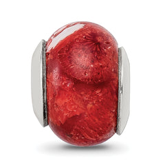 Sterling Silver 925 Bamboo Coral Bead Polished Earth-Inspired Jewelry